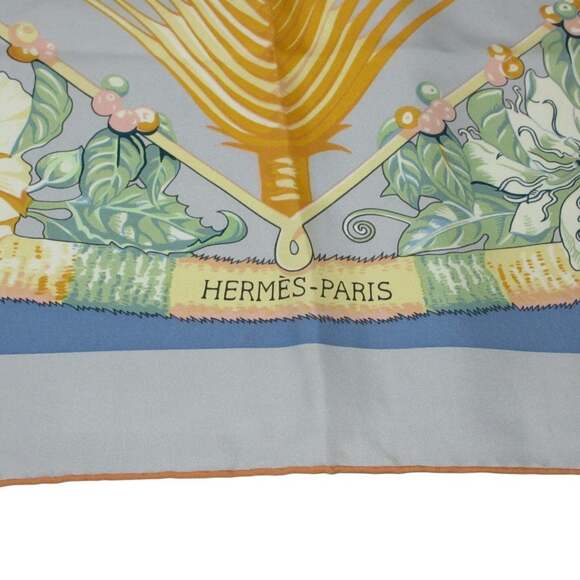 HERMES Blue Silk Scarf - Picture 2 of 10